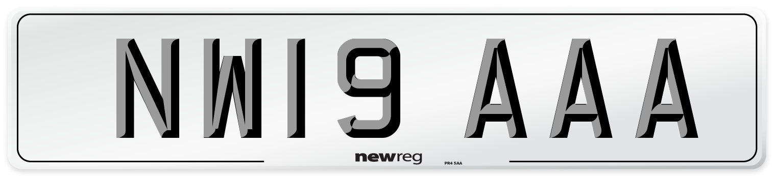 NW19 AAA Number Plate from New Reg
